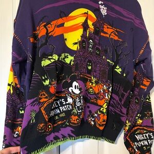 Disney Mickey Pumpkin Patch Halloween Sweater